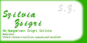 szilvia zsigri business card